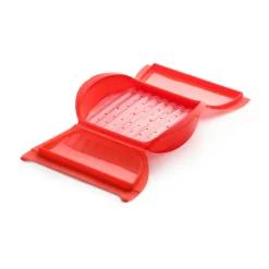 Estuche de vapor Lékué 3-4 p., Rojo