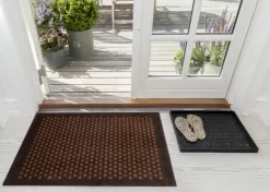 Felpudo Dot, Cognac-brown, 60x90 cm