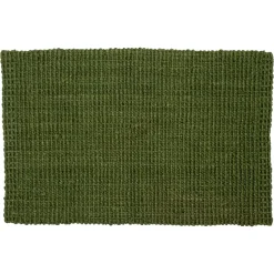 Felpudo Jute dark green, 60x90 cm