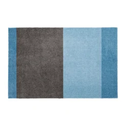 Felpudo Stripes horizontal, Blue-steel grey, 60x90 cm
