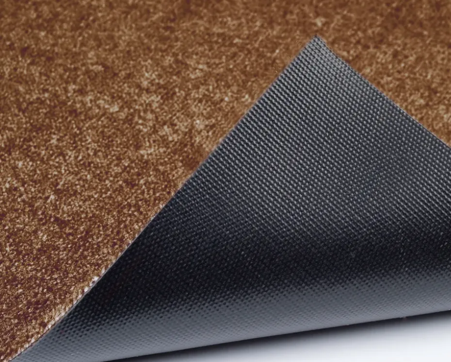 Felpudo Stripes horizontal, Cognac-dark brown-black, 60x90 cm