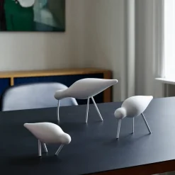 Figura Shorebird, blanco, mediano