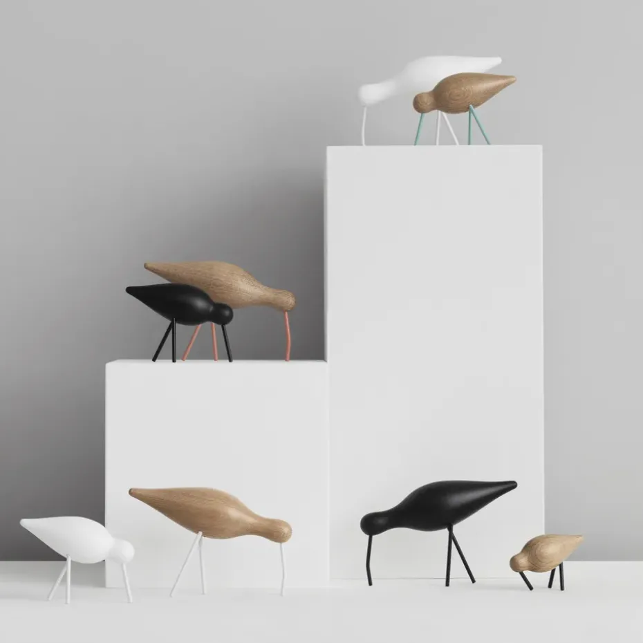 Figura Shorebird, negro, grande