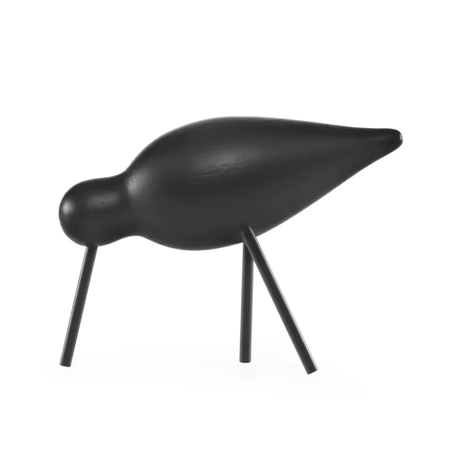 Figura Shorebird, negro, mediano