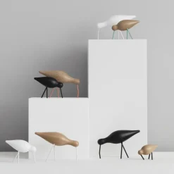 Figura Shorebird, negro, mediano