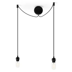 Florón de techo Cannonball con 2 cables, negro