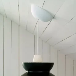 Florón para lámpara de techo CableCup, blanco