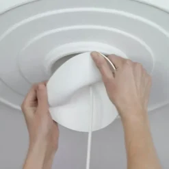 Florón para lámpara de techo CableCup, blanco