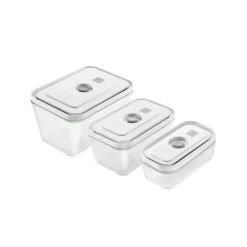 Fresh & save fiambrera al vacío 3 piezas, Vidrio borosilicatado