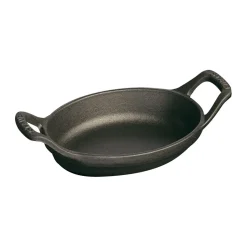 Fuente de horno Staub oval de hierro fundido 15 cm, Negro