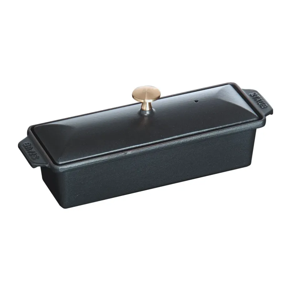 Fuente de horno Staub Terrine de hierro fundido negro, 30x11 cm