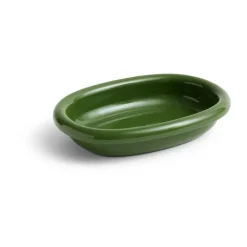 Fuente de servir Barro ovalada, Green, small 20x27,5 cm
