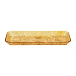 Fuente de servir Kusintha rectangular 14x38 cm, Amber