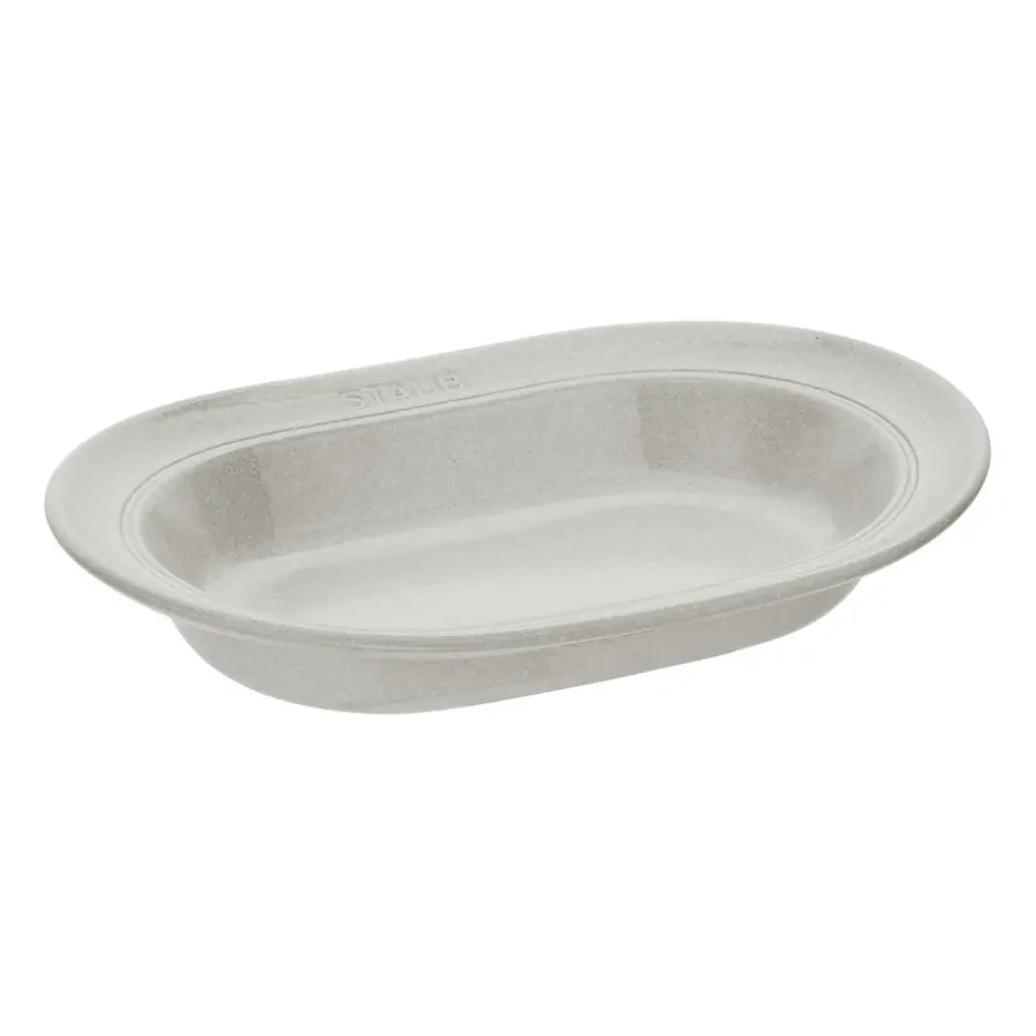 Fuente ovalada Staub New White Truffle, 25 cm