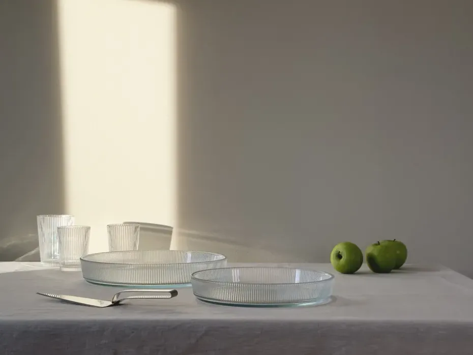 Fuente para horno Pilastro transparente, Ø28 cm