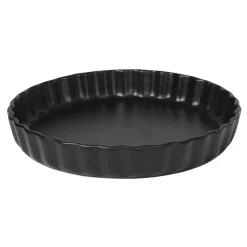Fuente para horno redonda Vig negro, grande