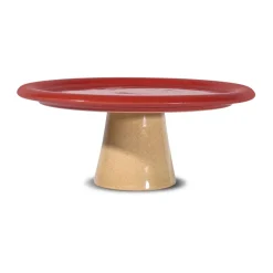Fuente para tarta Porto Ø26x11 cm, Rojo-beige