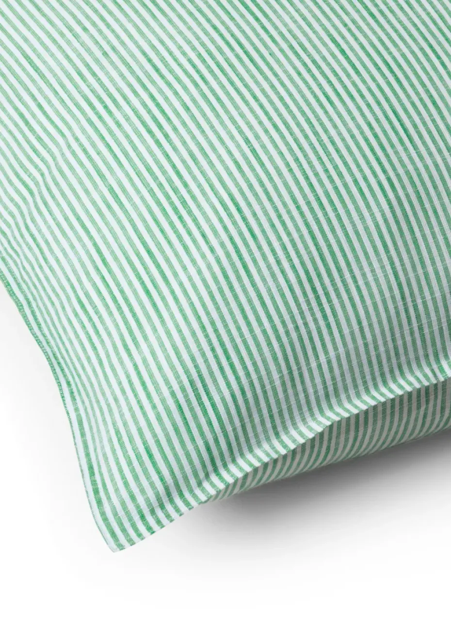 Funda de almohada Monochrome Lines 50x60 cm, Verde-blanco