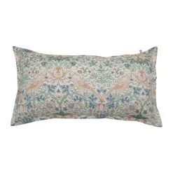 Funda de almohada Morris & Co. Strawberry Thief, Verde, 50x90 cm
