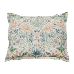 Funda de almohada Morris & Co. Strawberry Thief, Verde, 50x60 cm