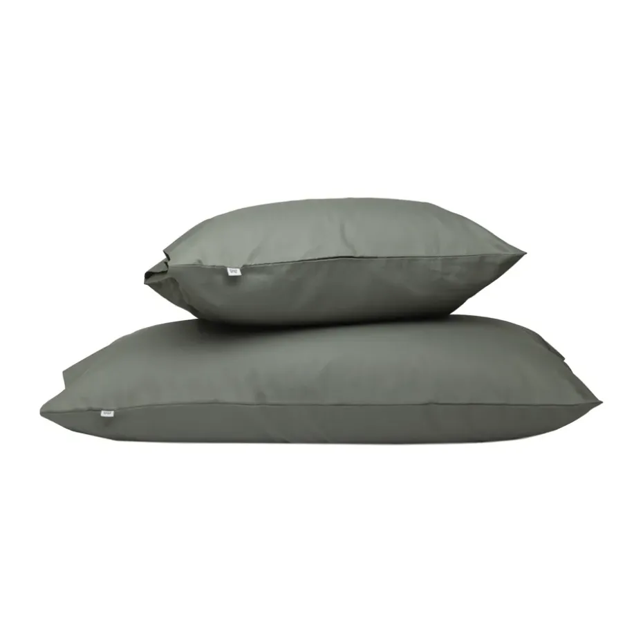 Funda de almohada Satina plain, Verde, 50x60 cm
