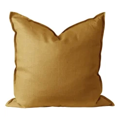 Funda de cojín Calm lino 50x50 cm, Mustard