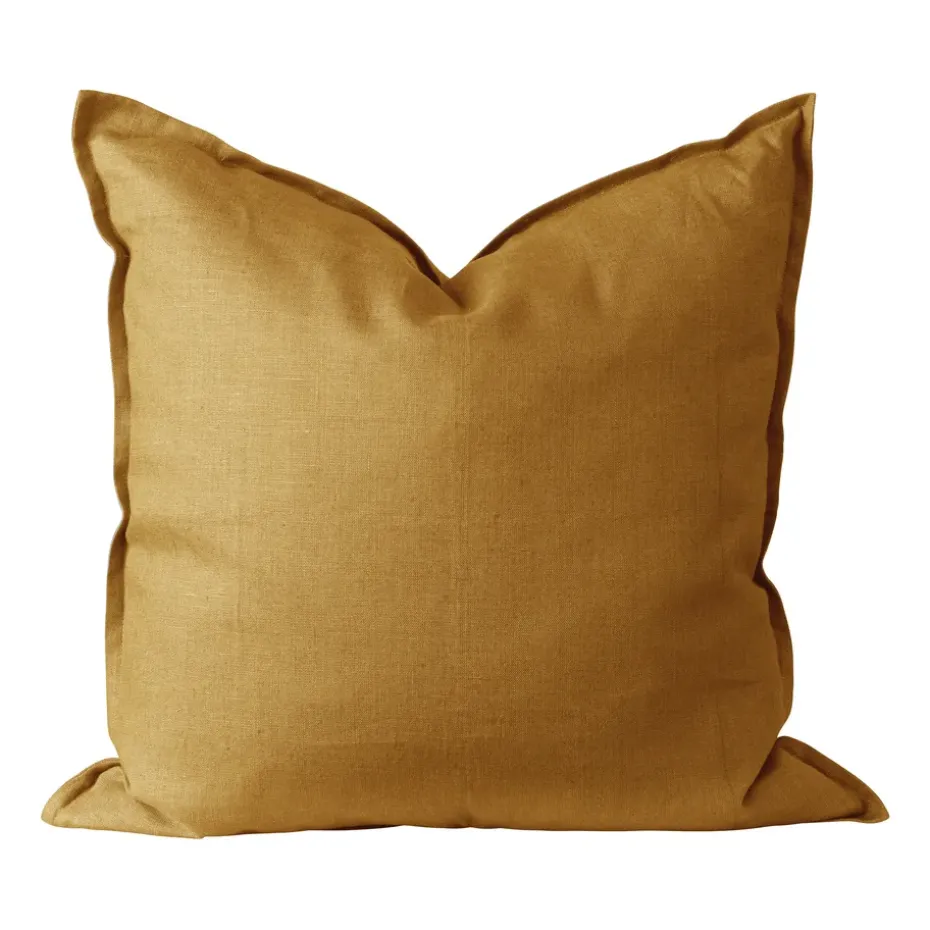 Funda de cojín Calm lino 50x50 cm, Mustard
