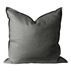 Funda de cojín Calm lino 50x50 cm, Charcoal