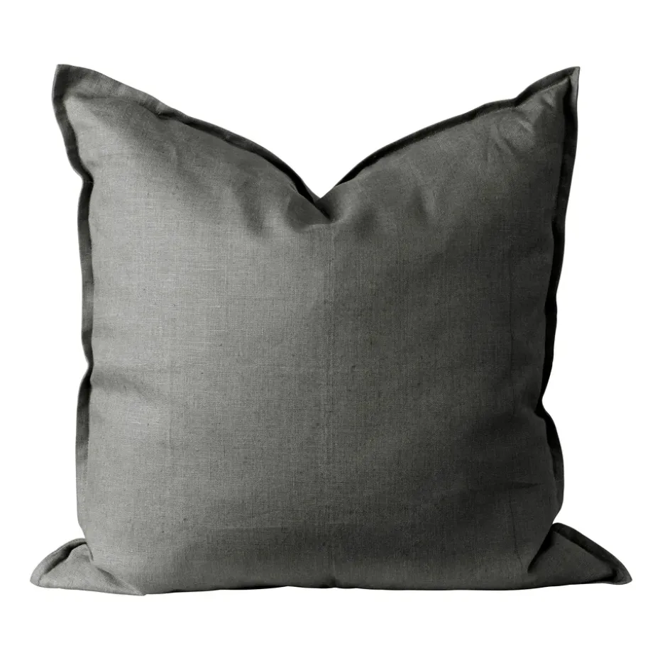 Funda de cojín Calm lino 50x50 cm, Charcoal