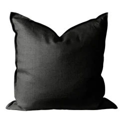 Funda de cojín Calm lino 50x50 cm, Carbon
