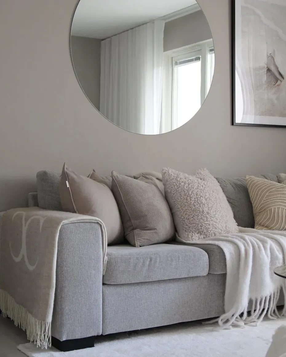 Funda de cojín Calm lino 50x50 cm, Sand