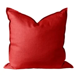 Funda de cojín Calm lino 50x50 cm, Red