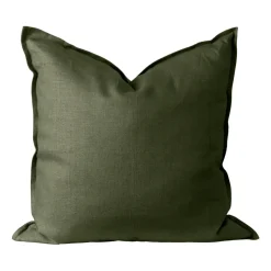 Funda de cojín Calm lino 50x50 cm, Forest Green