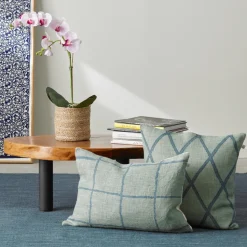 Funda de cojín Ikat Orissa 50x50 cm, Aqua-heaven blue