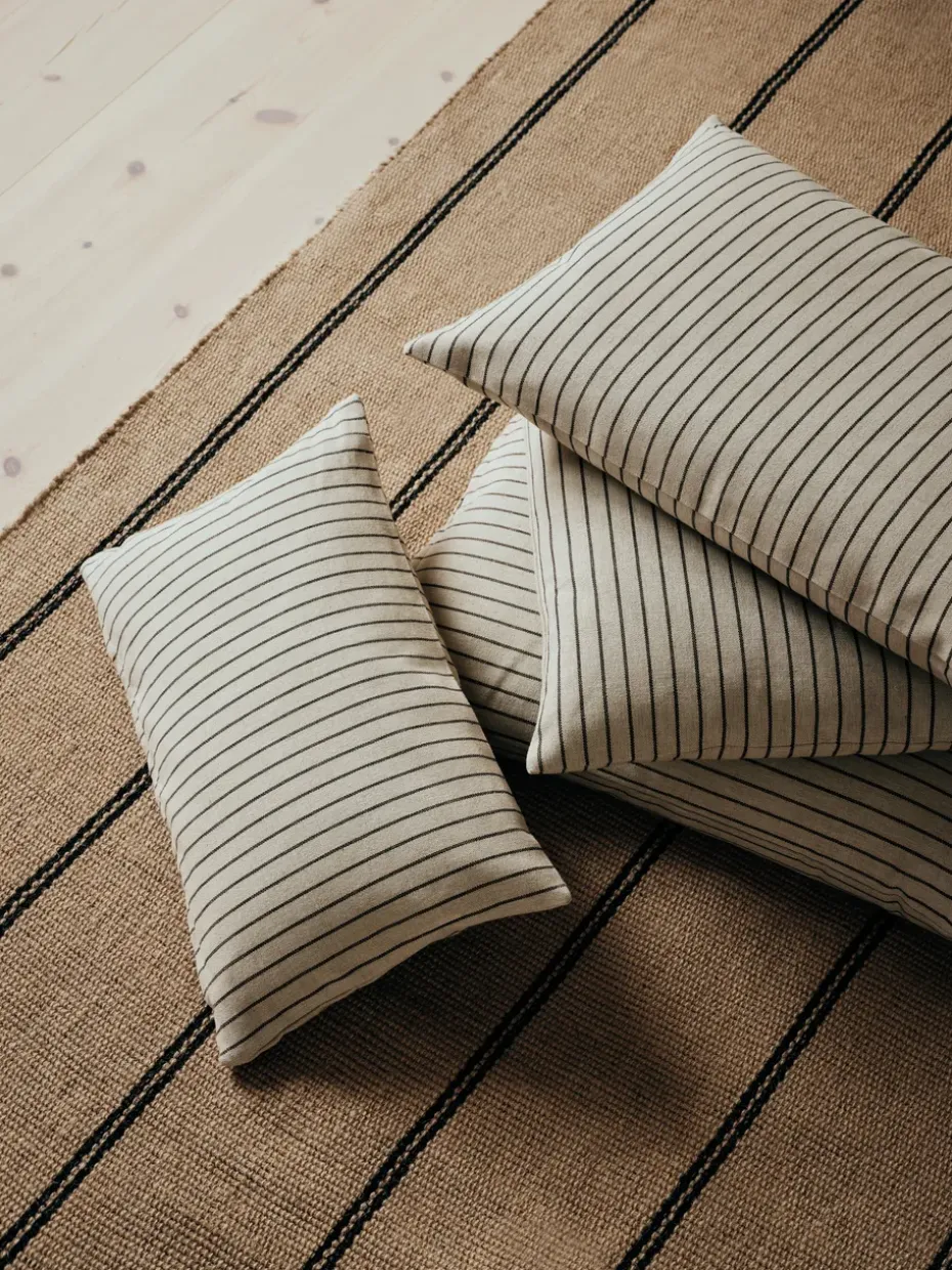 Funda de cojín Karen, Light beige-black, 30x50 cm