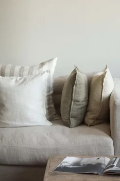 Funda de cojín Marion lino 50x50 cm, Dune