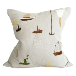 Funda de cojín Sail With Me 48x48 cm, gris
