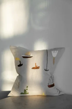 Funda de cojín Sail With Me 48x48 cm, gris