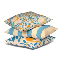 Funda de cojín Sunny citrus 50x50 cm, Azul
