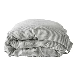 Funda nórdica de lino 220x240 cm, Grey/white