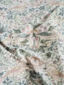 Funda nórdica Morris & Co. Strawberry Thief, Verde, 150x210 cm