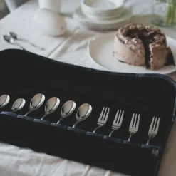 Funda para cubiertos de postre Hardanger, Negro