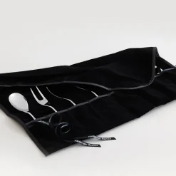Funda para cubiertos de servicio Hardanger, Negro