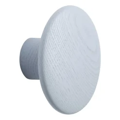 Gancho Dots wood light blue, Ø9 cm