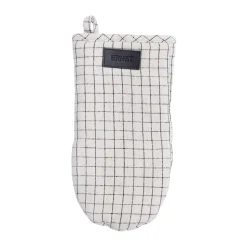 Guante de cocina Ernst a cuadros, Cuadros natural-negro