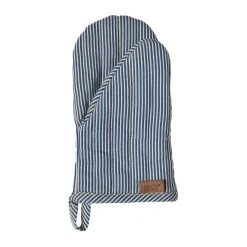 Guante de cocina Striped denim, Blue
