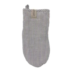 Guante de horno Ernst a rayas, Azul-beige
