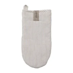 Guante de horno Ernst a rayas, Beige-blanco a rayas