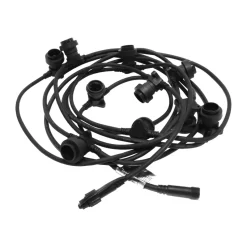 Guirnalda de luces Connecta E27 7,35 m, Negro