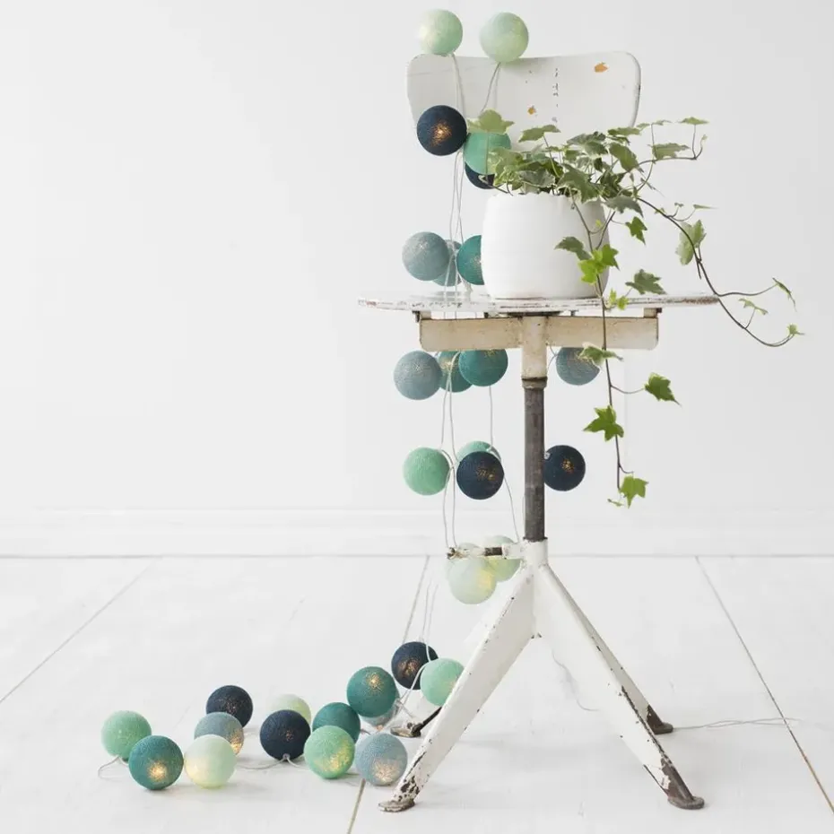 Guirnalda de luces Cool Mint, 20 bolas